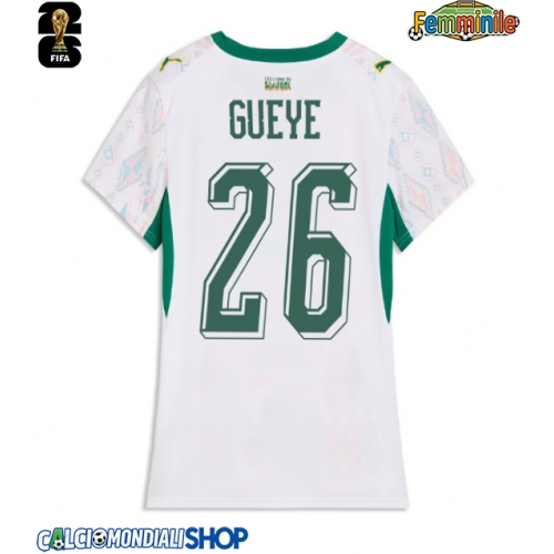 Maglie da calcio Senegal Pape Gueye #26 Prima Maglia Femminile Mondiali 2026  Manica Corta